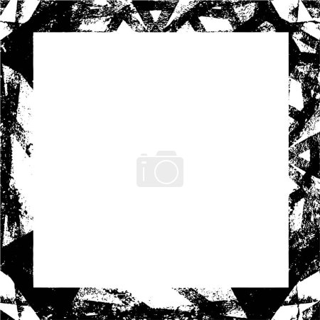 Photo for Black grunge border frame on white background. - Royalty Free Image