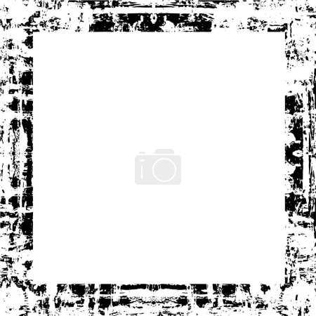 Ilustración de Marco de borde grunge negro sobre fondo blanco
. - Imagen libre de derechos