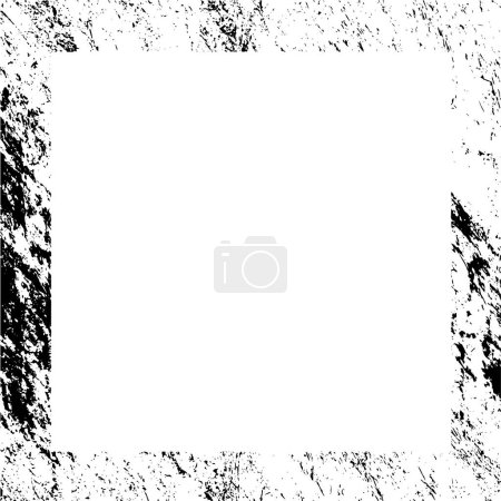 Photo for Abstract black and white rough frame, vector illustration - Royalty Free Image