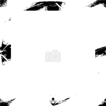 Ilustración de Marco áspero en blanco y negro. Fondo grunge. Efecto texturizado abstracto. Ilustración vectorial. - Imagen libre de derechos