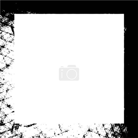 Photo for Black frame on white background. Frame in grunge style. Vector illustration. - Royalty Free Image