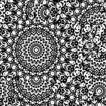 Illustration for Abstract background. monochrome texture. decorative black and white pattern. - Royalty Free Image