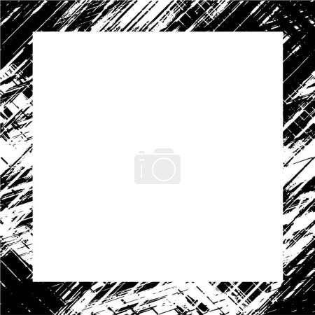 Téléchargez les illustrations : Résumé fond monochrome. Illustration vectorielle noir et blanc, motif géométrique - en licence libre de droit