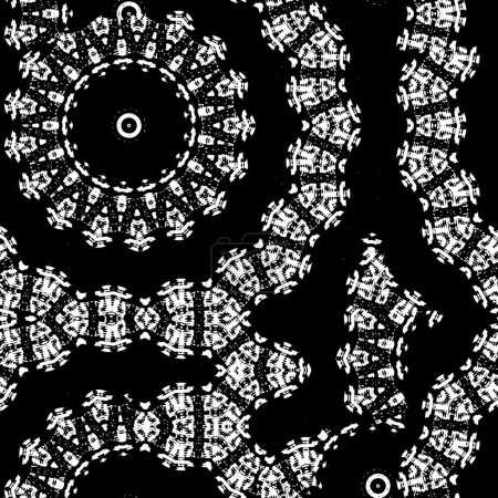 Ilustración de Patrón abstracto geométrico en blanco y negro - Imagen libre de derechos