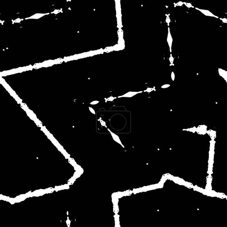 Téléchargez les illustrations : Modèle de texture vectorielle urbaine Grunge noir et blanc. - en licence libre de droit