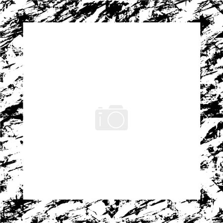 Ilustración de Marco áspero en blanco y negro. Fondo grunge. Efecto texturizado abstracto. Ilustración vectorial. - Imagen libre de derechos