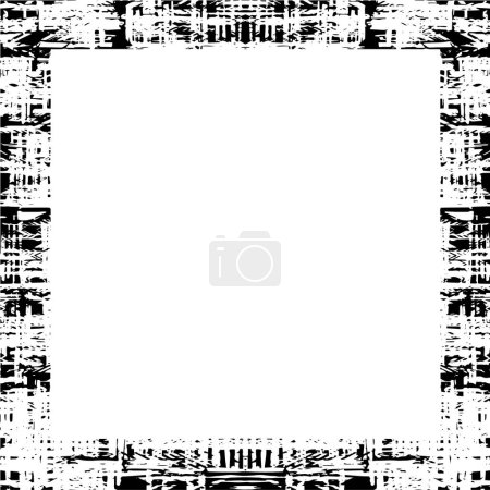 Ilustración de Marco viejo monocromo blanco y negro, fondo envejecido vintage - Imagen libre de derechos
