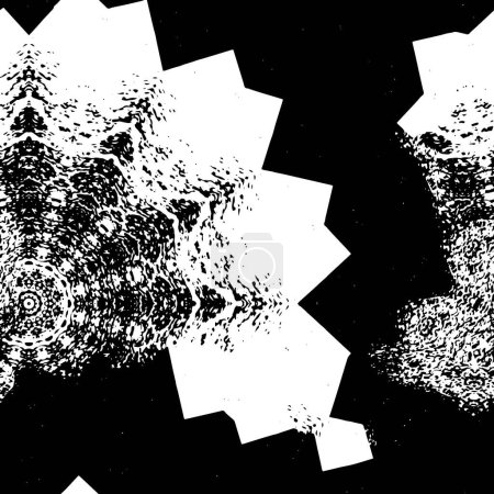 Ilustración de Fondo de patrón abstracto grunge blanco y negro. ilustración vectorial. - Imagen libre de derechos