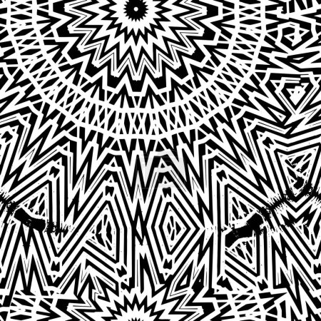 Illustration for Black and white grunge abstract pattern background. vector illustration. - Royalty Free Image