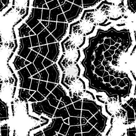 Illustration for Black and white  grunge abstract background. vector illustration. - Royalty Free Image