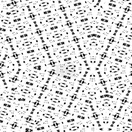 Illustration for Vector seamless pattern with black and white elements. - Royalty Free Image