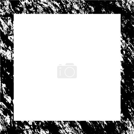 Illustration for Abstract black and white frame, vector illustration - Royalty Free Image