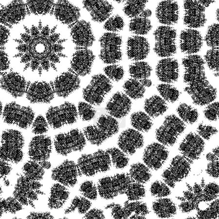 Illustration for A black and white pattern of a spiral - Royalty Free Image