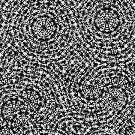 Illustration for Seamless monochrome pattern of abstract circles - Royalty Free Image