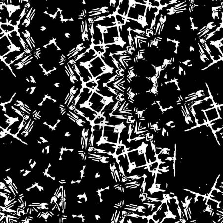 Téléchargez les illustrations : Modèle de texture vectorielle grunge noir et blanc. - en licence libre de droit