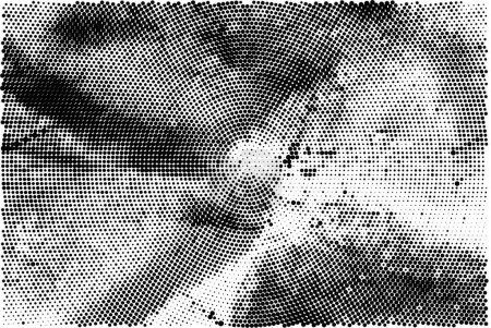 Téléchargez les illustrations : Modèle de texture vectorielle grunge noir et blanc. - en licence libre de droit