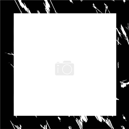 Ilustración de Blanco y negro monocromo viejo grunge vintage envejecido marco abstracto textura antigua con patrón retro - Imagen libre de derechos