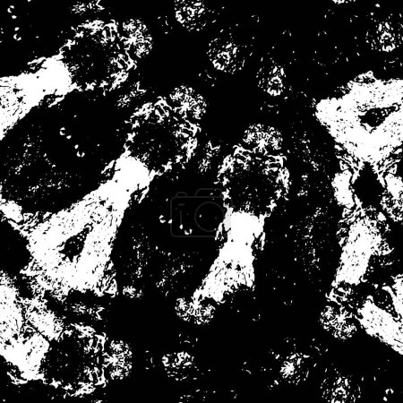 Ilustración de Abstracto monocromo grunge textura fondo, vector de ilustración - Imagen libre de derechos