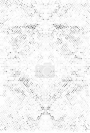 Illustration for Black and white abstract background with dots, vector design. - Royalty Free Image