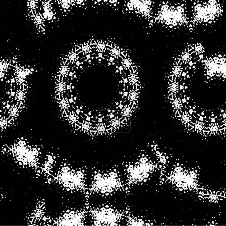 Illustration for Black and white geometric mandala background - Royalty Free Image
