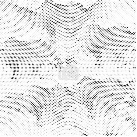 Téléchargez les illustrations : Motif de demi-teinte. texture pointillée sur blanc. illustration vectorielle de superposition - en licence libre de droit