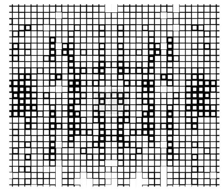 Illustration for Black and white geometric pattern. vector background. - Royalty Free Image