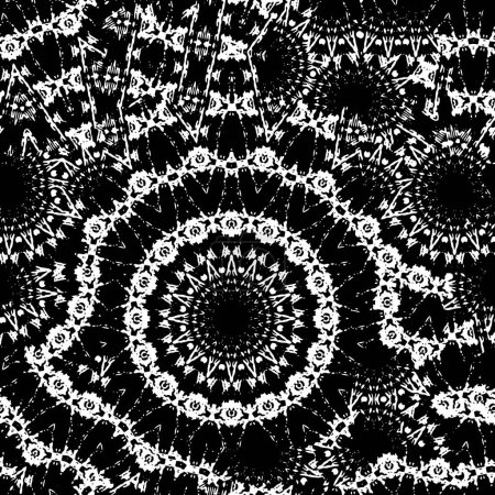 Ilustración de Un fondo abstracto blanco y negro con un diseño circular - Imagen libre de derechos