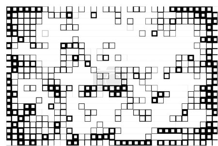 Téléchargez les illustrations : Pixel carré fond mosaïque, illustration vectorielle - en licence libre de droit