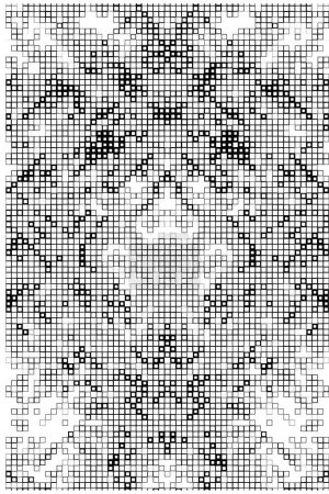 Illustration for Black and white background with squares.  abstract geometric composition. vector design - Royalty Free Image