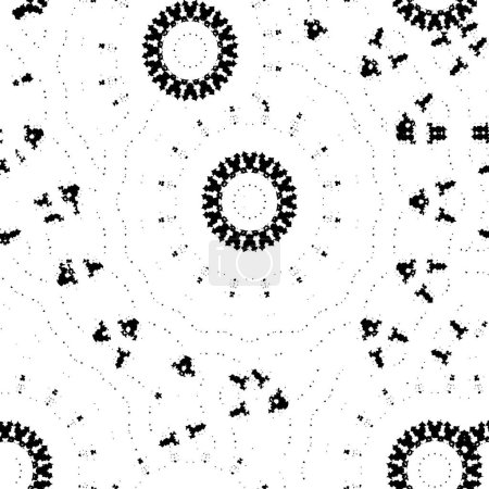 Illustration for Black and white pattern texture. grunge abstract vector - Royalty Free Image