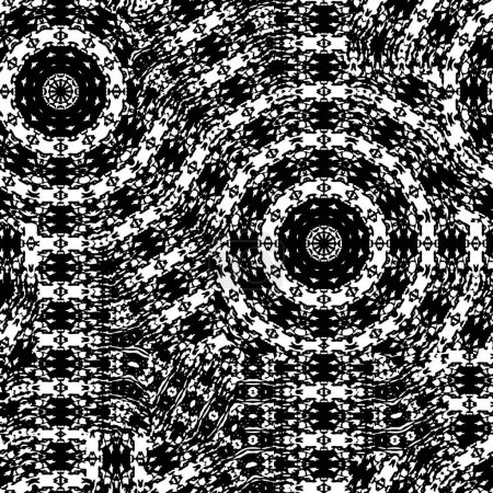 Ilustración de Fondo geométrico mandala blanco y negro - Imagen libre de derechos