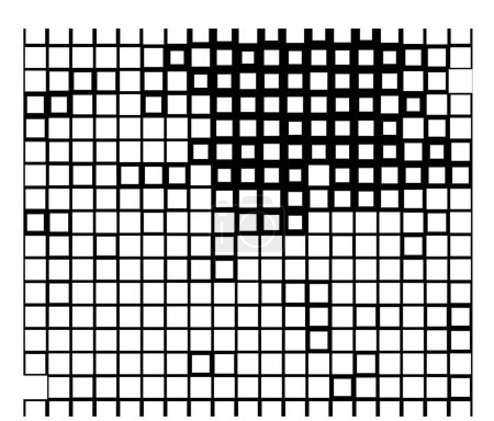Ilustración de Una cuadrícula en blanco y negro de cuadrados - Imagen libre de derechos