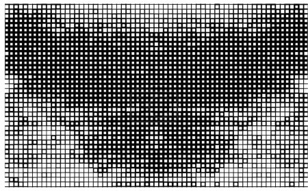 Téléchargez les illustrations : Fond noir et blanc avec des icônes carrées en différentes tailles. illustration vectorielle - en licence libre de droit