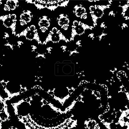 Illustration for A black and white photo of a black and white pattern - Royalty Free Image