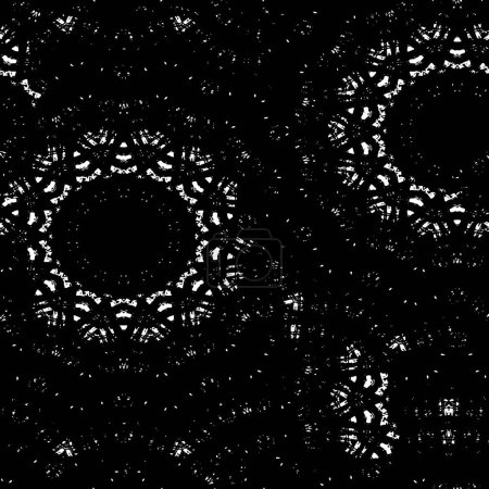 Illustration for A black and white image of a circular pattern - Royalty Free Image