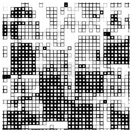 Illustration for A cross stitch pattern of squares and squares - Royalty Free Image