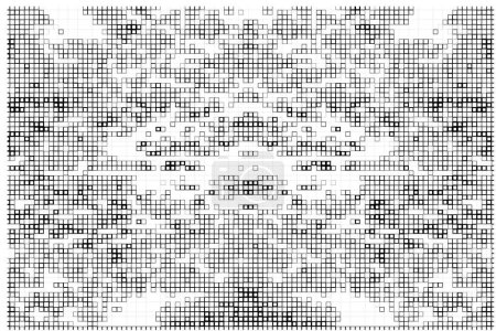 Ilustración de Fondo blanco y negro con iconos cuadrados en varios tamaños. ilustración vectorial - Imagen libre de derechos