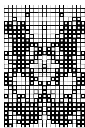 Ilustración de Pixelado en blanco y negro grunge fondo creativo - Imagen libre de derechos