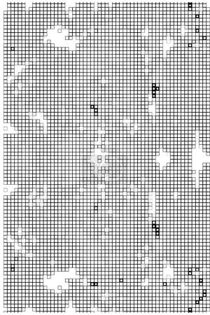 Illustration for Abstract black and white background with small squares. - Royalty Free Image