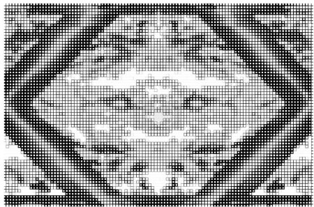 Ilustración de Una foto en blanco y negro de un patrón circular - Imagen libre de derechos