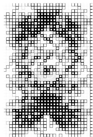 Illustration for Dotted pixel halftone background vector illustration - Royalty Free Image