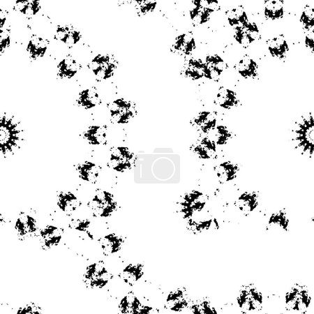 Illustration for Black and white vector seamless pattern with circles - Royalty Free Image