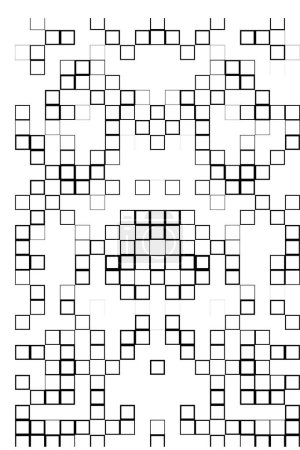 Illustration for Black and white geometric pattern. abstract background for design. - Royalty Free Image