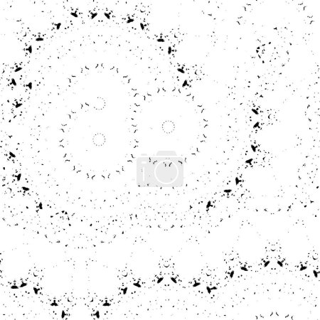 Photo for Black and white vector seamless pattern with circles - Royalty Free Image