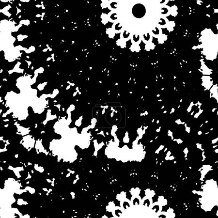 Ilustración de Vector blanco y negro patrón sin costura con círculos - Imagen libre de derechos