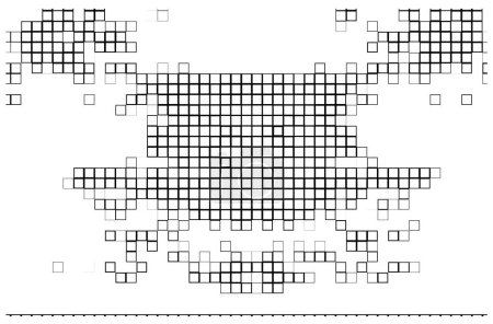 Téléchargez les illustrations : Motif demi-teinte noir et blanc de formes carrées - en licence libre de droit