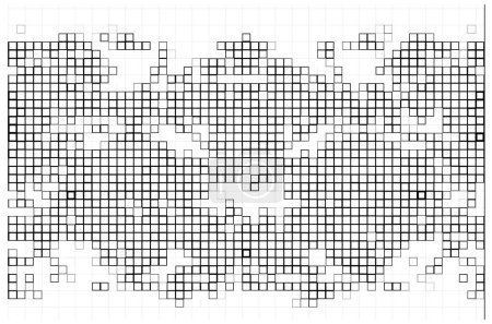 Foto de Patrón de medio tono en blanco y negro de formas cuadradas - Imagen libre de derechos