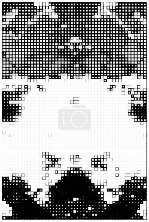 Illustration for Abstract grid shape, mesh with random squares - Royalty Free Image