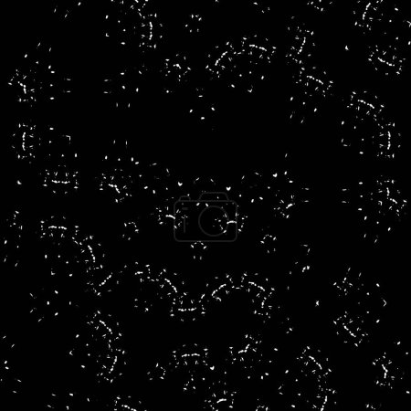 Ilustración de Abstracto patrón en blanco y negro con círculos, ilustración vectorial - Imagen libre de derechos