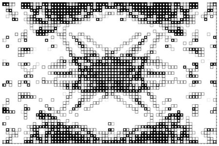 Téléchargez les illustrations : Abstrait fond noir et blanc pixel - en licence libre de droit